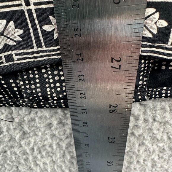 Alfred Dunner Womens Top 16 Petite Black Striped Short Sleeve Button Front Shirt - Picture 7 of 8